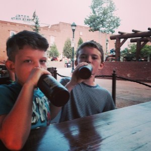 My boys are drinking (root) beer.